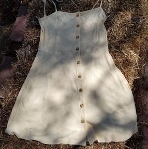 Top Shop yellow ribbed summer dress